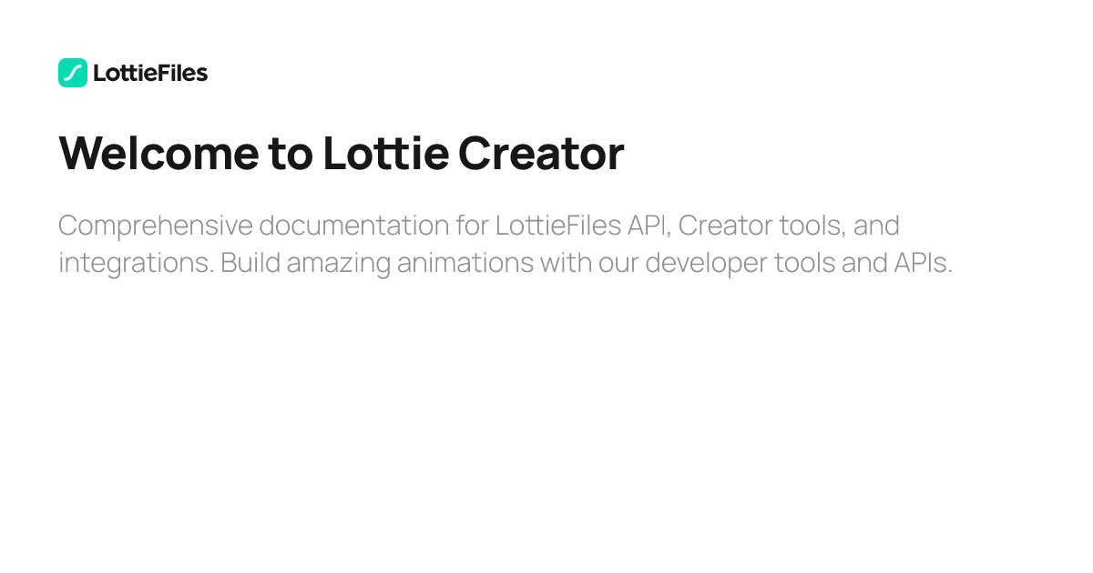 Welcome to Lottie Creator
