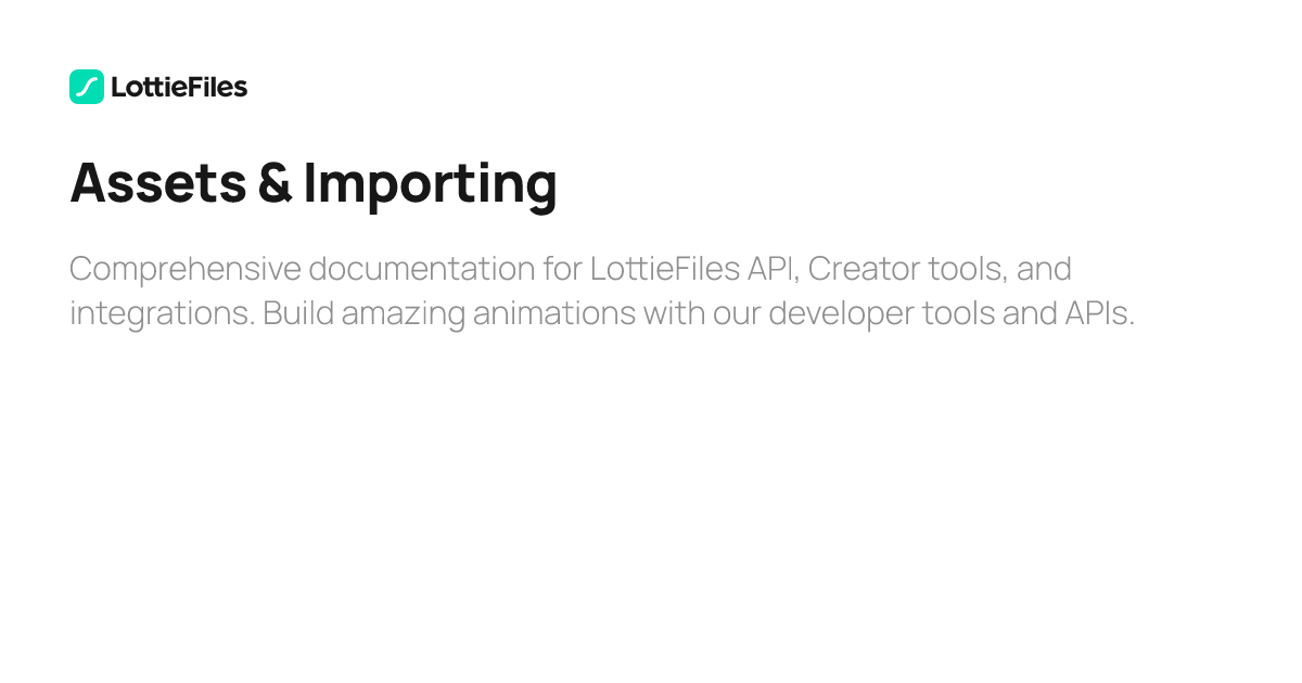 Assets & Importing